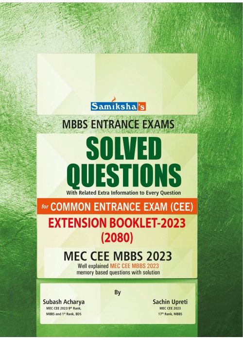 MBBS Entrance Exam Solved Questions Extension Booklet 2023